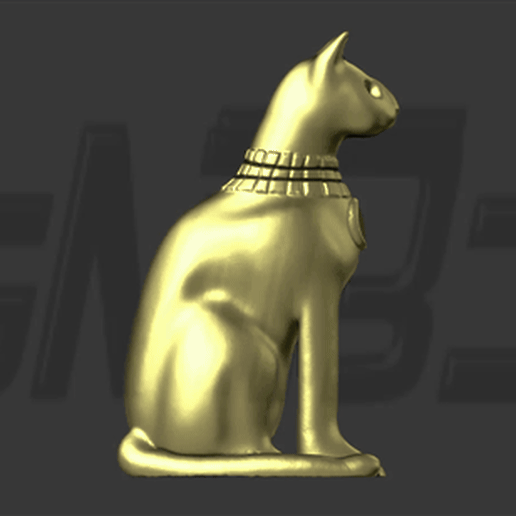 Golden cat 3D model