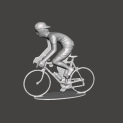 GIF.gif STL file 1:32 TOY FIGURE CYCLIST FOR MODELS AND DIORAMAS・3D printable design to download