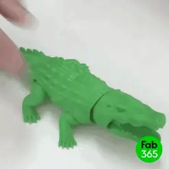 Crocodile_01.gif 3D file Foldable Crocodile・Design to download and 3D print, fab_365