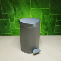 66ca0141-47ee-42eb-a233-6389216710d5.gif STL file Pedal Trash Can Print In Place・3D print object to download