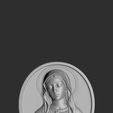 Blessed-Virgin-Mary.mp4 Virgin Mary Medallion 3D Model