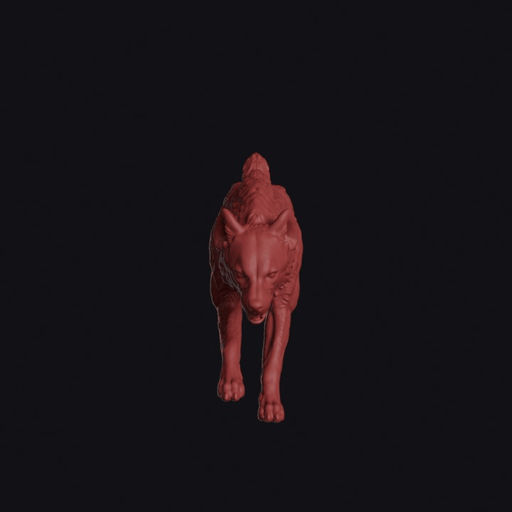 Leaping Brown Hyena