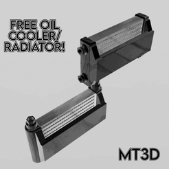 ezgif.com-gif-maker-32.gif Free STL file Free Oil Cooler/ Radiator for scale autos and dioramas!・Template to download and 3D print