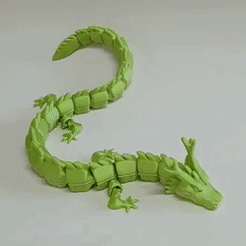 long-dragon.gif Download STL file Long Dragon Flexi • 3D printer model, angeljacobofigueroa