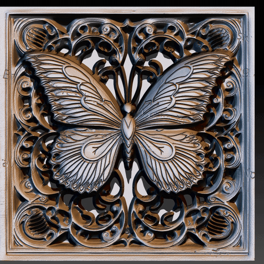 Butterfly Ornamental Wall Panel