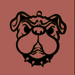 Bulldog-enojado.gif Bulldog dog keychain