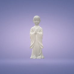 1.gif STL file Meditating monk・3D printable design to download, satis3d