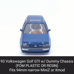 Mk3-Golf.gif STL file 93 Golf GTI MK3 Body Shell with Dummy Chassis (Xmod and MiniZ)・3D printable model to download