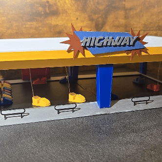 3D-Drucker "Highway" Autoscooter Fahrmodell H0