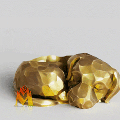 Sleeping-Puppy_Planter.gif STL file Cute sleeping Puppy planter - DOG BREED - 3D PRINT MODEL・Model to download and 3D print