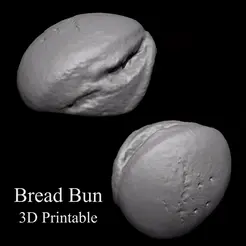 Bread Bun ~ 3D Printable Archivo STL Panecillo - Rústico・Diseño imprimible en 3D para descargar