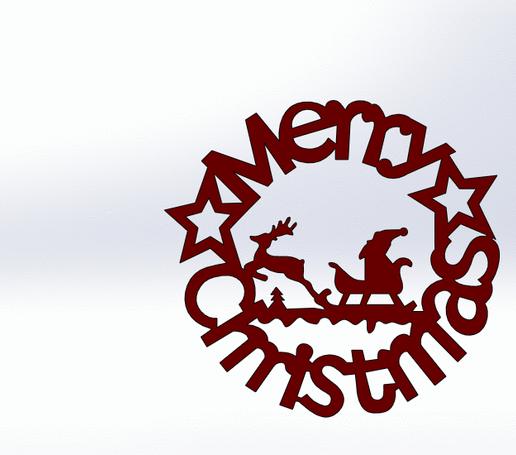 merry Christmas decoration 3D model