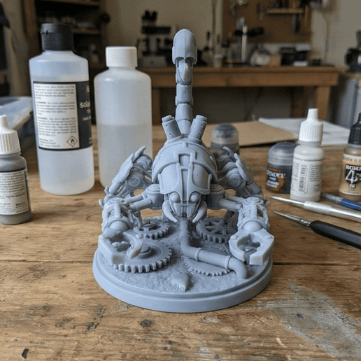 Ironsting, The Brass Automaton - Clockwork Scorpion | RPG Miniature
