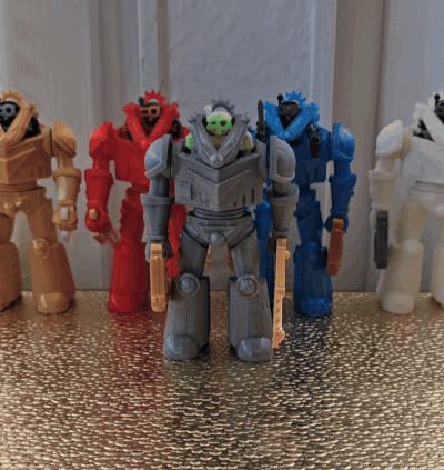 Space Armor Flix - Print in Place & No supports! - 3D model önizlemesi