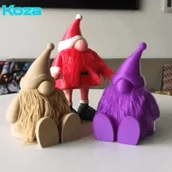 20221120_131312.gif STL file HAIRY FLEXI GNOME TO PRINT IN PLACE・3D printer model to download, KOZA