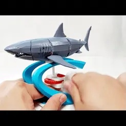 Shark_GIF_s.gif Archivo STL gratis UN TIBURÓN・Objeto para impresora 3D para descargar