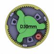 3DP3BLROD30A-with-dimension.gif 3DP3BLROD30A Iris diaphragm mechanism mechanical shutter diy