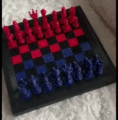 chess.gif Archivo STL gratuito Juego de ajedrez en espiral (con tablero)・Idea de impresión 3D para descargar