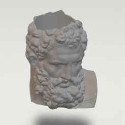 Adsız.gif STL file Hercules Bust Pot STL DIGITAL DOWNLOAD・Design to download and 3D print, Keser