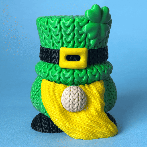 Knitted Saint Patrick's Gnome (Multiparts)
