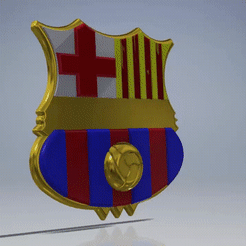 escut-barça-2.gif Free STL file FC Barcelona shield・3D printer design to download