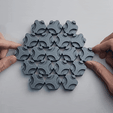 20231102_230653-1.gif Hinged tessellation of hexagonal truchet (print with flexible material)
