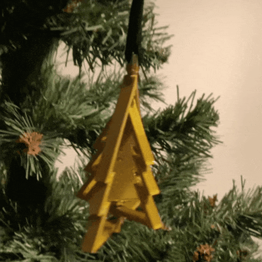 20211122_185832.gif Descargar archivo STL Adorno de árbol de Navidad giratorio • Modelo para la impresora 3D, frogkillerpl