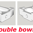 Double bowl Stackers - 3D-printable board game organizers, Double Bowl design STL-files
