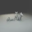 _______60001-0300.gif Low polygon bull terrier 3D print model  in three poses