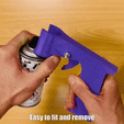 1.gif STL file SPRAY CAN GUN - EASY PRINT NO SUPPORTS!・Design to download and 3D print