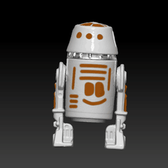 DROIDE LOCO.gif 3D file Star Wars .stl R5-D4 .3D action figure .OBJ Kenner style.・3D printing template to download