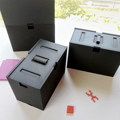 CardStorage.gif Archivo STL Sistema de almacenamiento de tarjetas 500 - Caja modular de almacenamiento de tarjetas de tamaño estándar・Plan para descargar y imprimir en 3D