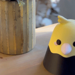 IMB_s65fpg.gif 3D file Kawaii Bird Loot Box - Print-In-Place - No Support・3D printer design to download, Holoprops