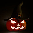 RENDER.gif Halloween pumpkin filled with candy