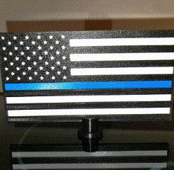 Thin-Blue-LIne-US.gif Fichier STL US The Thin Blue Line Double Sided Flag Police Law Enforcement Memorial Stars and Stripes With Stand Easy Print・Modèle imprimable en 3D à télécharger