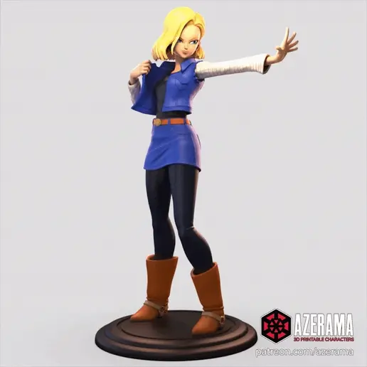 🤖 Android 18 STL Ready for 3D Printing・ 3D File for ・Cults