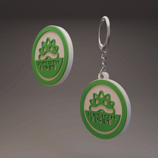 Spiny Shell Engines - Mario Kart - Keychain and Coin/Badge