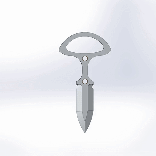 Pike knife 3D model