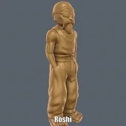 Roshi.gif STL-Datei Roshi (Einfacher Druck ohne Unterstützung)・3D-druckbare Vorlage zum herunterladen