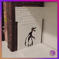 Sin-título-1.gif STL file STRANGER THINGS BOOK HOLDER・3D print design to download