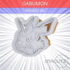 Gabumon~PRIVATE_USE_CULTS3D_OTACUTZ.gif Gabumon Cookie Cutter / Digimon