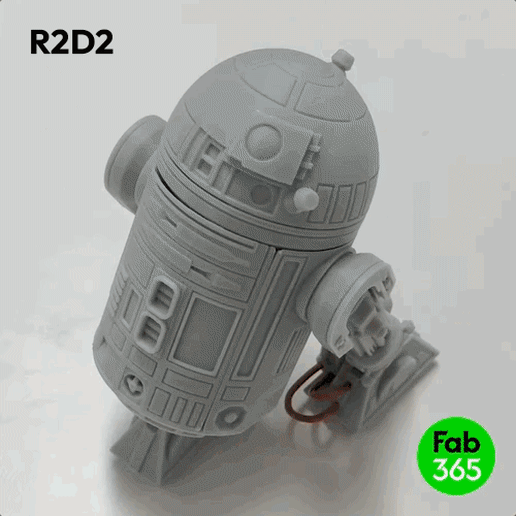 R2D2_01.gif 3D-Datei StarWars R2D2 faltbar・3D-Druck-Idee zum Herunterladen, fab_365