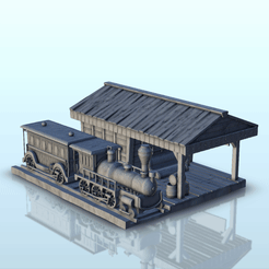 GIF-B06.gif STL file Train station with wagon and locomotive (6) - Six Gun Sound Desperado Old Chronicles Gunfight Gutshot Blackwater Gulch・Model to download and 3D print, Hartolia-Miniatures