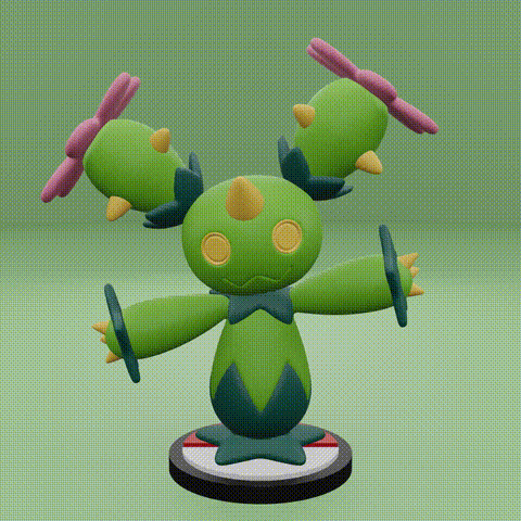 🐉 Pokemon No. 556 Maractus・ STL File for 3D printing・Cults