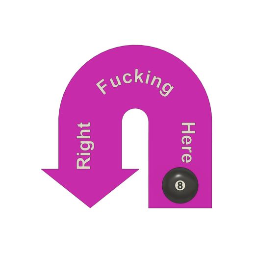 ️ Right F*in Here・ STL File for 3D printing・Cults