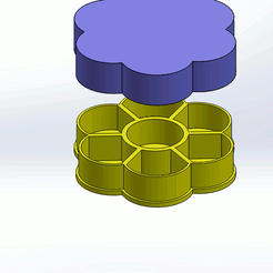 Assemblage-boite-bijou-fleur-GIF.gif Fichier STL Boite à Bijoux en forme de fleur・Plan imprimable en 3D à télécharger, Spacewan