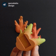 02.gif STL file Wall coat hook “caliendrum coral”・3D printable model to download