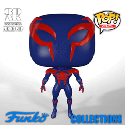 InShot_20230921_195201996.gif Archivo STL Funko Pop - Spiderman 2099 (Miguel O'Hara)・Design para impresora 3D para descargar