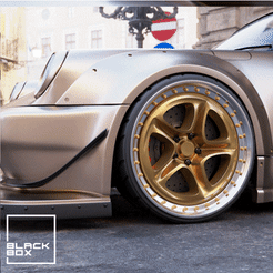 0.gif file BB01 811 Wheel set Front and Rear with 3 offsets and 2 tires・3D print object to download, BlackBox