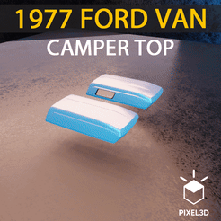 Untitled-1.gif Fichier STL Capote de camping-car (compatible AMT 1977 Ford van)・Design à télécharger et à imprimer en 3D